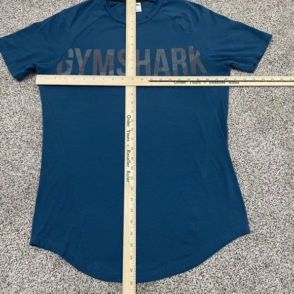 Gymshark Shirt Mens Medium LIFTING CLUB RARE Curved Hem Athletic Black Workout - Picture 5 of 9